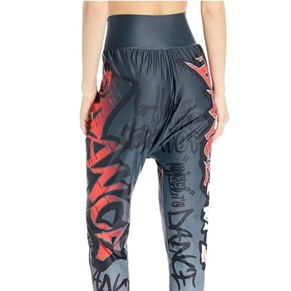 Gia Mia Hip Hop Dance Jogger Graffiti Spray Paint Pant Size Medium NWT - Picture 2 of 13
